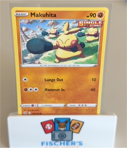2021 Pokémon Fusion Strike #142 Makuhita — front