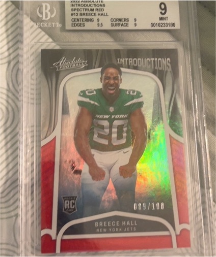 2022 Panini Absolute Introductions #INT-12 Breece Hall — front