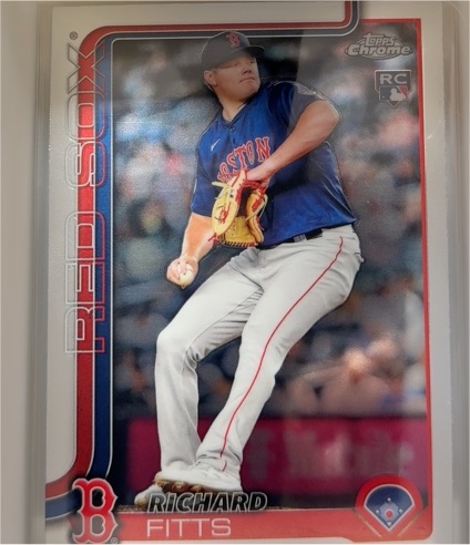 2025 Topps Chrome #72 Richard Fitts Rookie Boston Red Sox — front