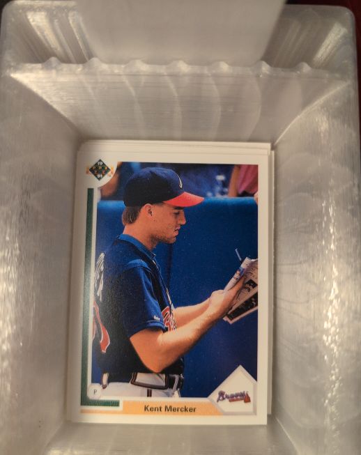 1991 Upper Deck #642 Kent Mercker — front