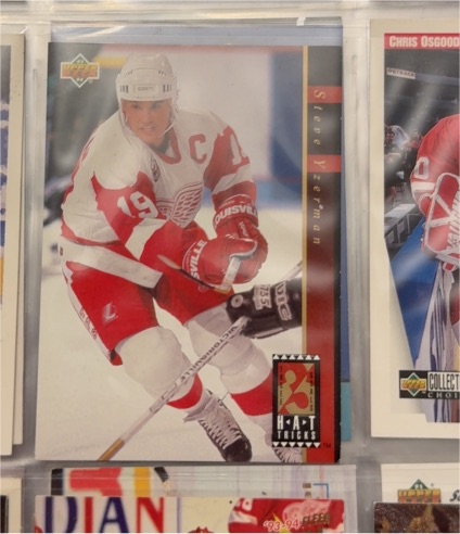 1993-94 Upper Deck Hat Tricks #HT6 Steve Yzerman — front