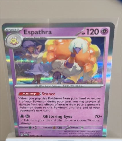 2023 Pokémon Paradox Rift #081 Espathra — front