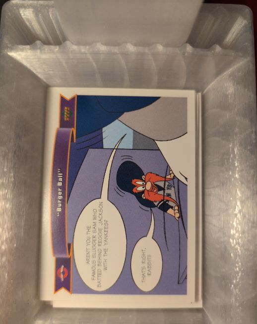 1991 Upper Deck Looney Tunes Comic Ball 2 #102 Yosemite Sam Burger Ball — front