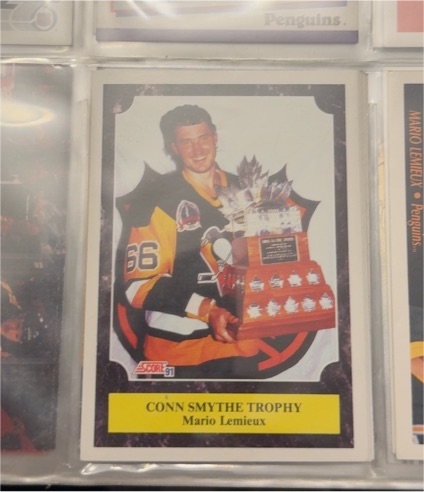 1991 Score #426 Mario Lemieux Conn Smythe Trophy — front