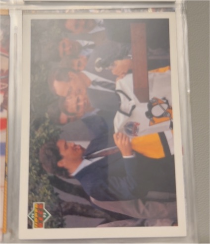 1991-92 Upper Deck #47 Mario Lemieux George H.W. Bush — front