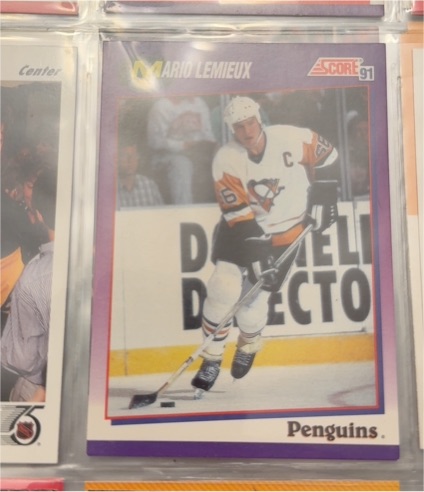 1991-92 Score #200 Mario Lemieux — front