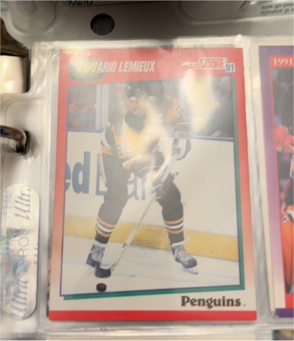 1991-92 Score #200 Mario Lemieux — front