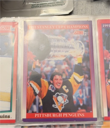 1991 Score #315 Mario Lemieux Stanley Cup Champions Pittsburgh Penguins — front