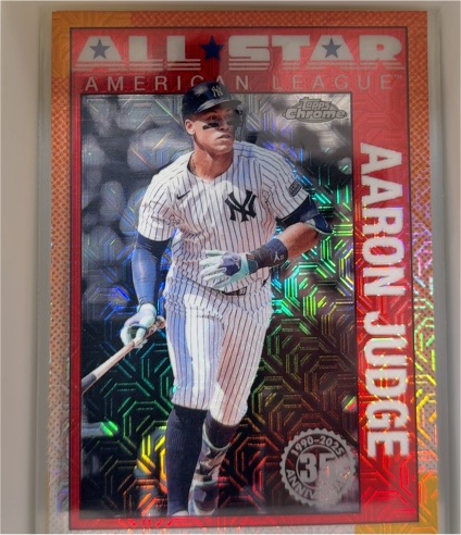 2025 Topps Series 2 #90ASC-12 Aaron Judge 1990 Topps Chrome All-Stars Mojo — front
