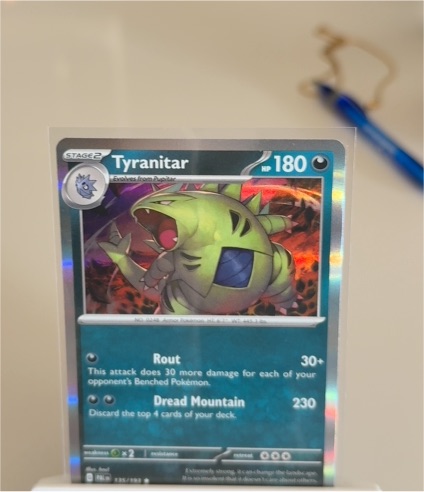 2023 Pokémon Paldea Evolved #135 Tyranitar — front