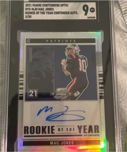 2021 Panini Contenders Optic Rookie of the Year #RYC-MJO Mac Jones — front