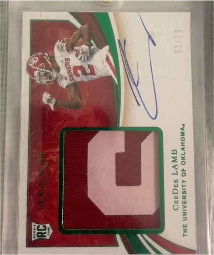 2020 Panini Immaculate Collegiate #83 CeeDee Lamb — front