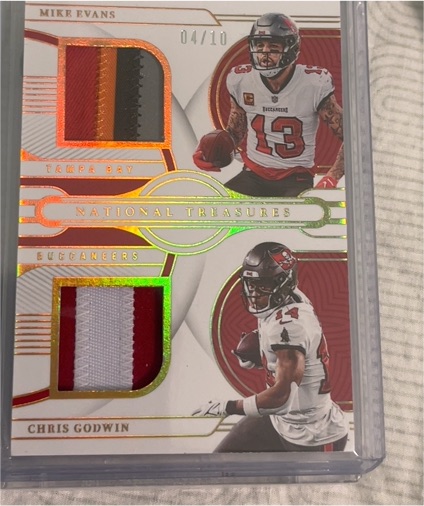 2023 Panini National Treasures Dual Patch Mike Evans & Chris Godwin #04/10 — front
