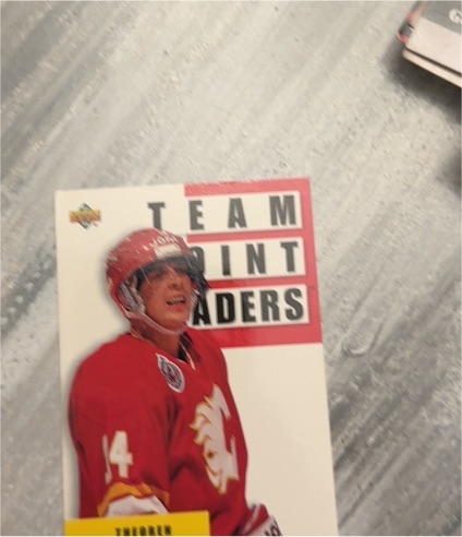 1993-94 Upper Deck #288 Theoren Fleury Team Point Leaders — front