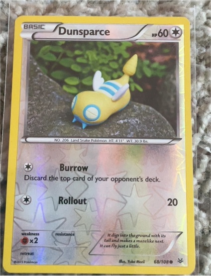 2015 Pokémon XY Roaring Skies #68 Dunsparce — front