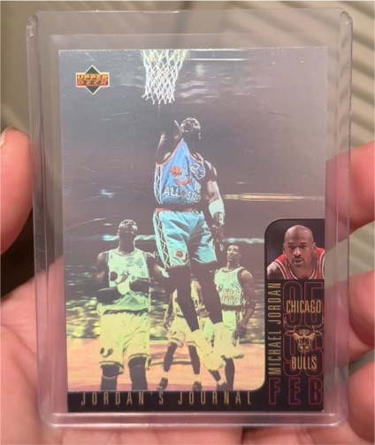 1996 Upper Deck Collector's Choice International Jordan's Journal #J4 Michael Jordan — front