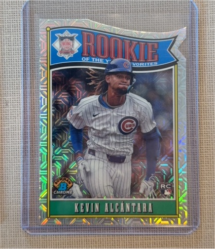 2025 Bowman Chrome #ROY-15 Kevin Alcántara — front