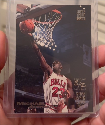 1993-94 Topps Stadium Club #1 Michael Jordan Triple Double — front