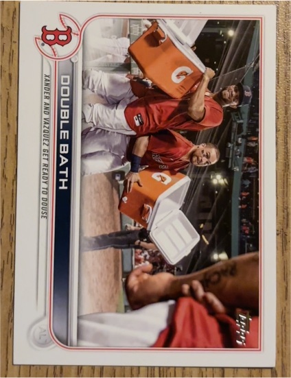 2022 Topps #229 Double Bath Xander Bogaerts Christian Vázquez — front