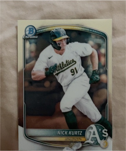 2025 Bowman Chrome #BCP-114 Nick Kurtz — front