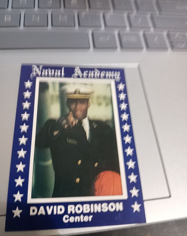 1987-88 Broder Naval Academy #RC David Robinson — front