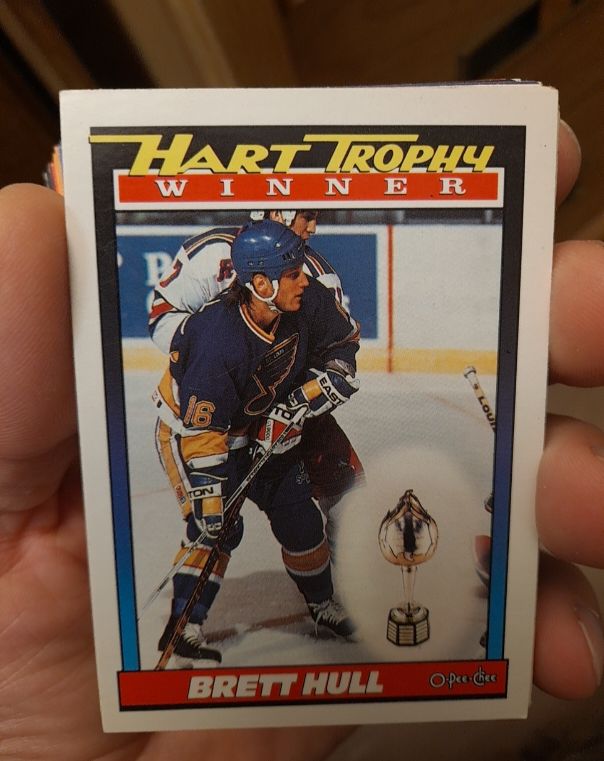 1991-92 O-Pee-Chee #516 Brett Hull Hart Trophy Winner — front