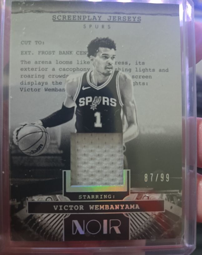 2024-25 Panini Noir Screenplay Jerseys #SJ-VIC Victor Wembanyama — front