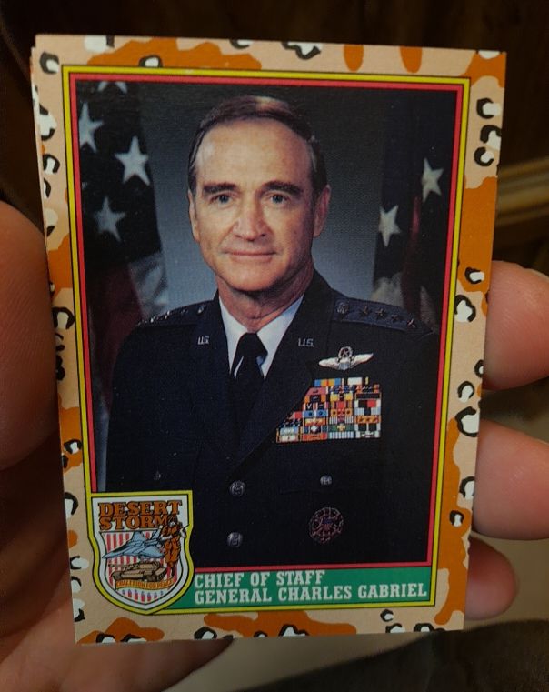 1991 Topps Desert Storm #7 General Charles Gabriel — front