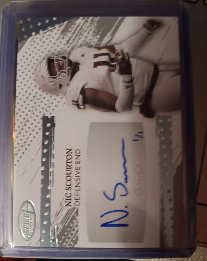 2025 Sage Aspire Nic Scourton #17/25 Silver Foil Autograph — front