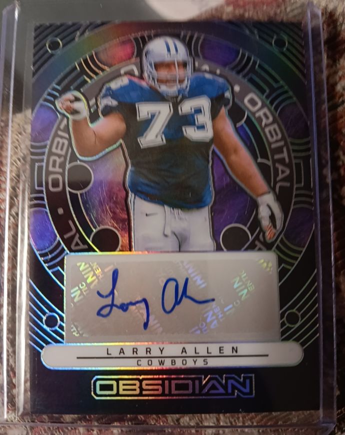 2024 Panini Obsidian Orbital Signatures #OS-LAN Larry Allen — front