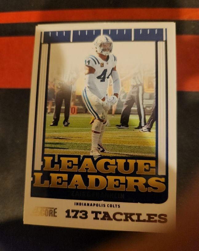 2025 Panini Score #8 League Leaders Zaire Franklin — front