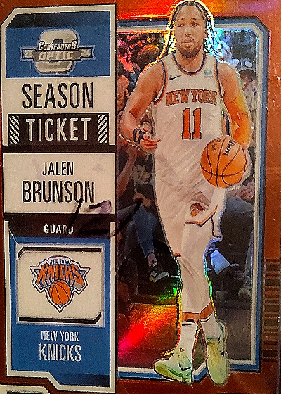 2022 Panini Contenders Season Ticket #ST-11 Jalen Brunson — front