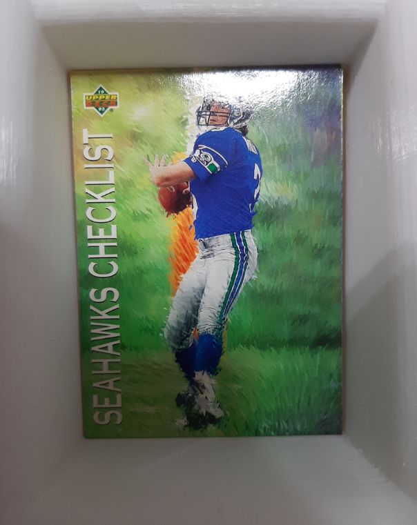 1991 Upper Deck #1 Dave Krieg Seahawks Checklist — front