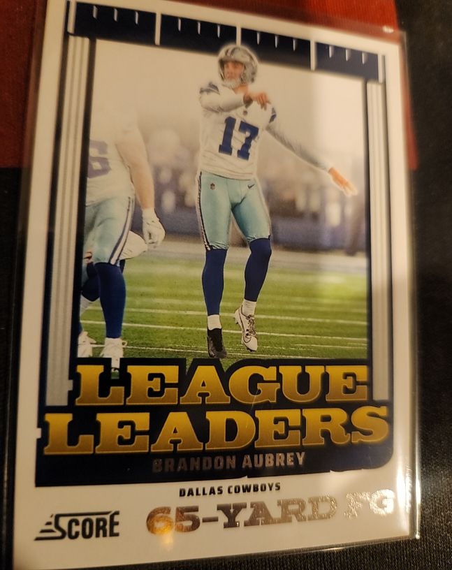 2020 Score League Leaders Brandon Aubrey — front