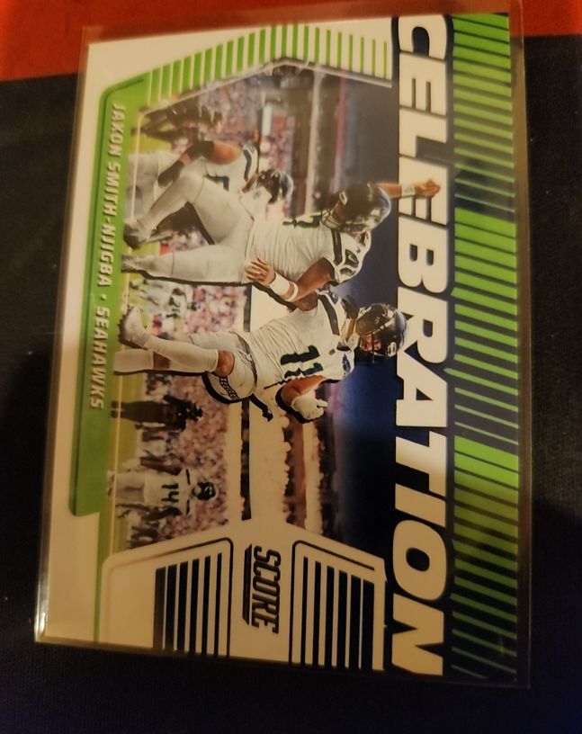 2021 Score Celebration #CE-1 DK Metcalf, Tyler Lockett, Jamal Adams, Rashaad Penny — front