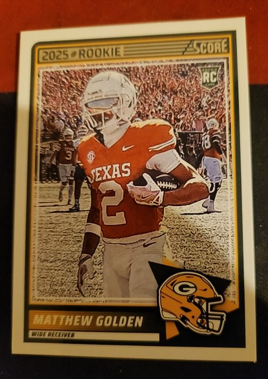 2025 Score Matthew Golden Rookie Card — front