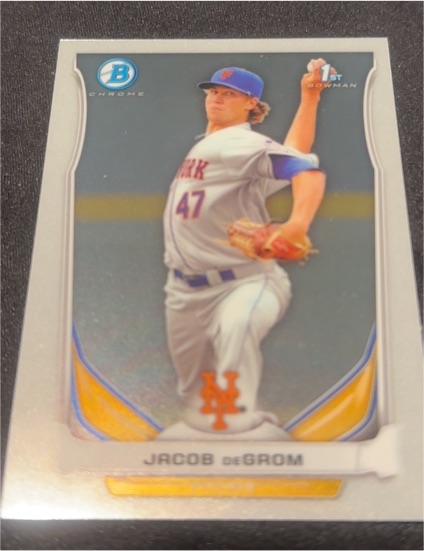 2014 Bowman Chrome #BCP81 Jacob deGrom 1st Bowman — front