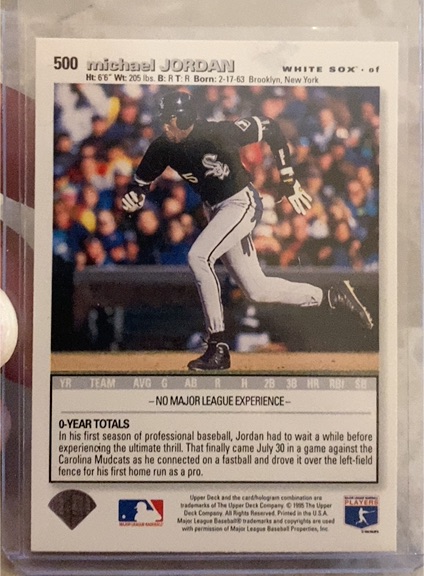 1995 Upper Deck #500 Michael Jordan — front