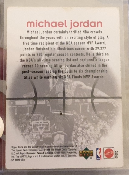 1989 Upper Deck #1 Michael Jordan — front