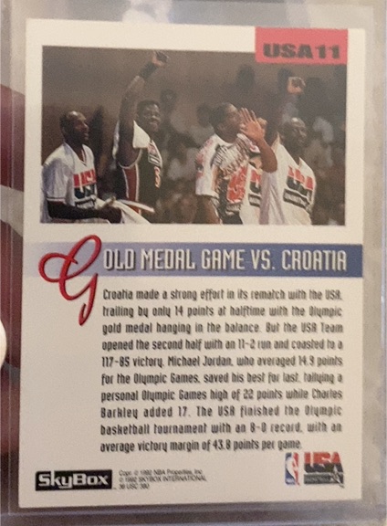 1992 SkyBox USA Basketball #USA11 Michael Jordan — front