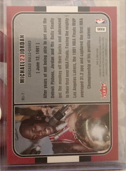 1991 Fleer Michael Jordan #M1-7 — front