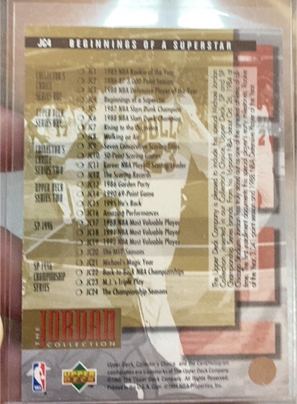 1993 Upper Deck The Jordan Collection #JN Beginnings of a Superstar Michael Jordan — front