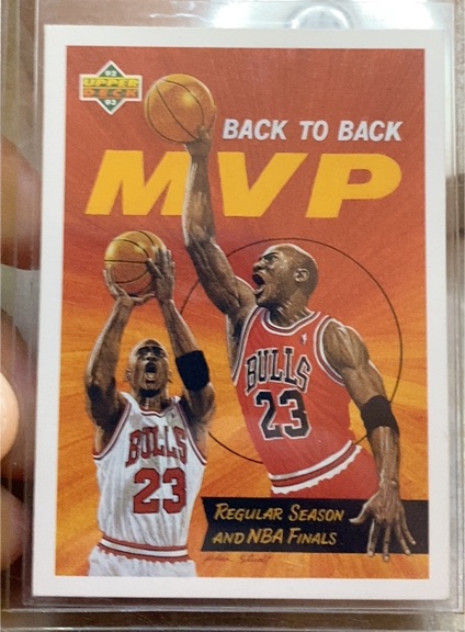 1992 Upper Deck Back to Back MVP Michael Jordan — front