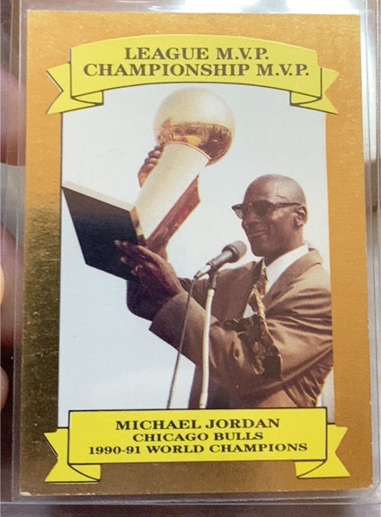 1990-91 Michael Jordan League MVP Championship MVP Card — front