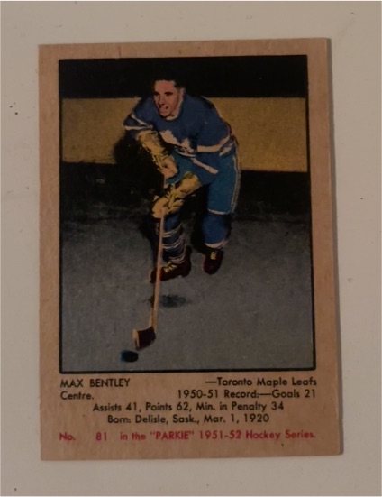 1951-52 Parkhurst #81 Max Bentley — front