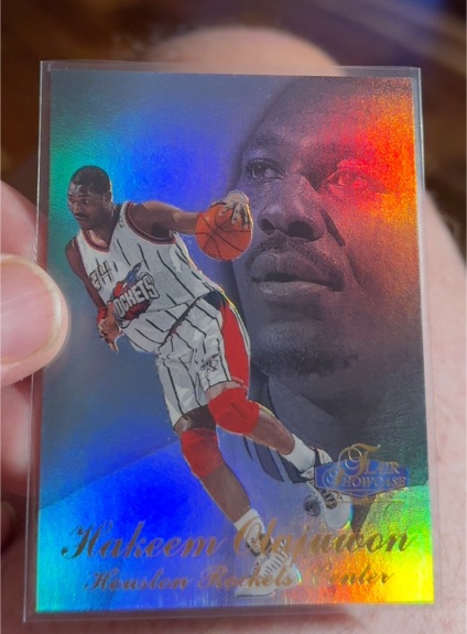 1992 Fleer Showcase #1 Hakeem Olajuwon — front