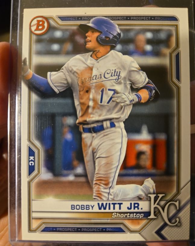 2021 Bowman Chrome Prospects #BCP-17 Bobby Witt Jr. — front