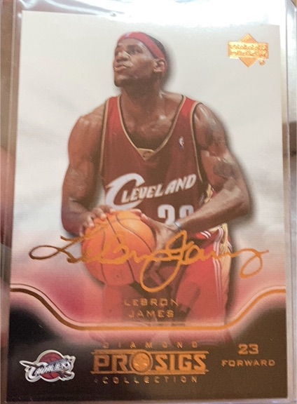 2003 Upper Deck Diamond Pro Sigs #23 LeBron James — front