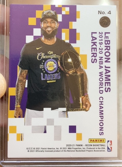 2020-21 Panini Recon #4 LeBron James — front