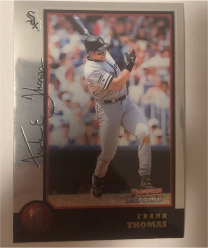 1993 Bowman Chrome #1 Frank Thomas — front